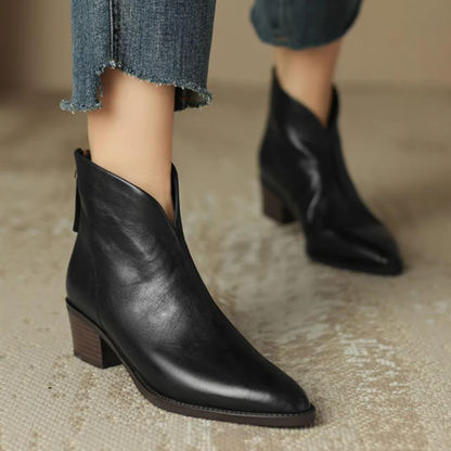 Chloé™ | Bottines de luxe à talon bas — Élégance urbaine & confort quotidien