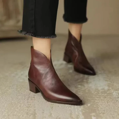 Chloé™ | Bottines de luxe à talon bas — Élégance urbaine & confort quotidien