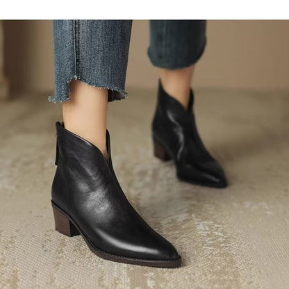 Chloé™ | Bottines de luxe à talon bas — Élégance urbaine & confort quotidien